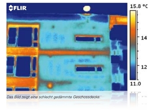 Thermobild Deckenkante FLIR